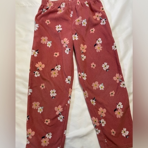 Girls Carters size 7 pink floral pajama pants - Picture 2 of 4